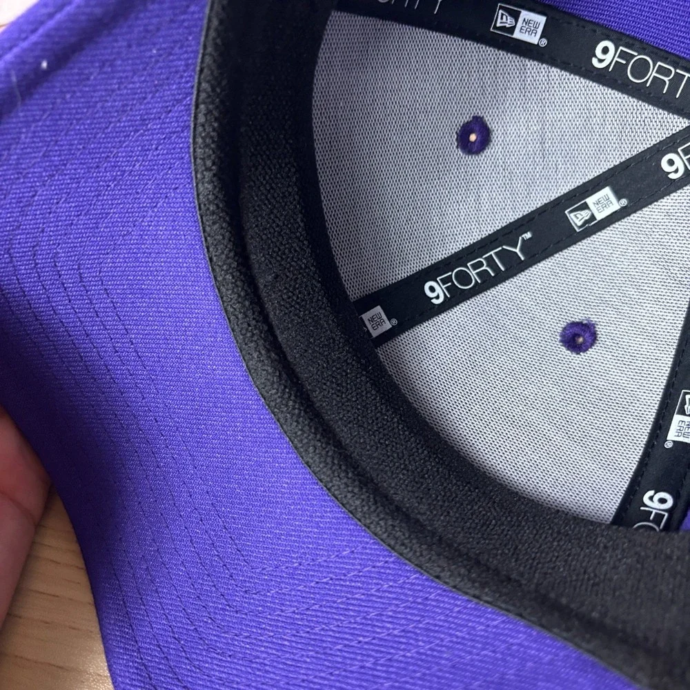 New Era Hat Cap Snap Back Trucker Purple Ski Skiing Embroidered Mens